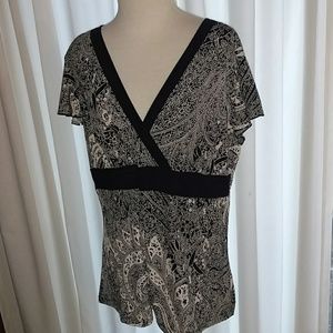 Perseption Concepts Black/Cream Top XL